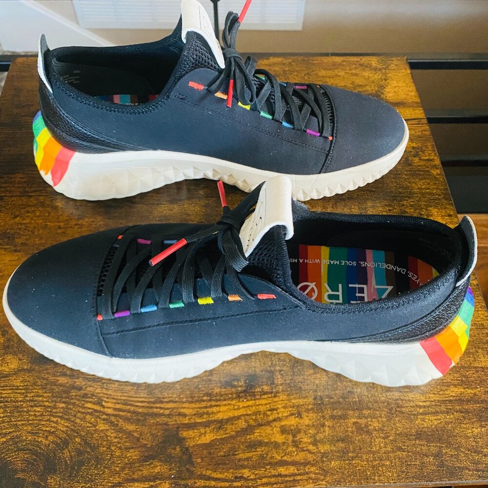 Cole Haan Generation ZEROGRAND II Sneakers, Black w/Multi Color Accents, Men's 9